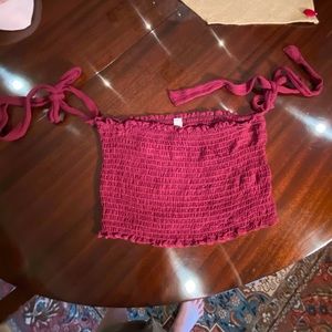 Maroon tube top